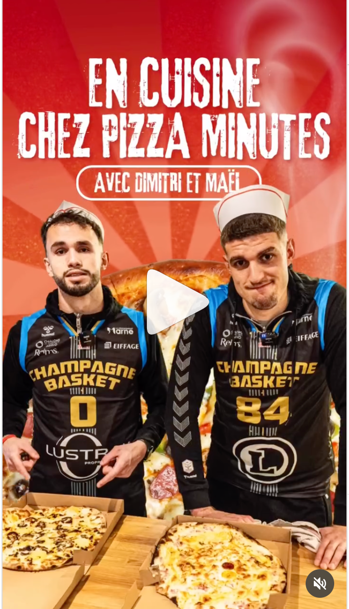En cuisine chez Pizza Minutes avec Dimitri et Maël de Champagne Basket — regarder la vidéo
